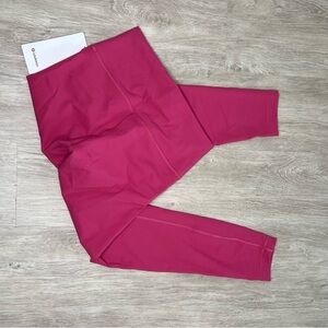 Lululemon Wunder Train 25” High Rise Leggings Raspberry Coulis Size 8 NWT
